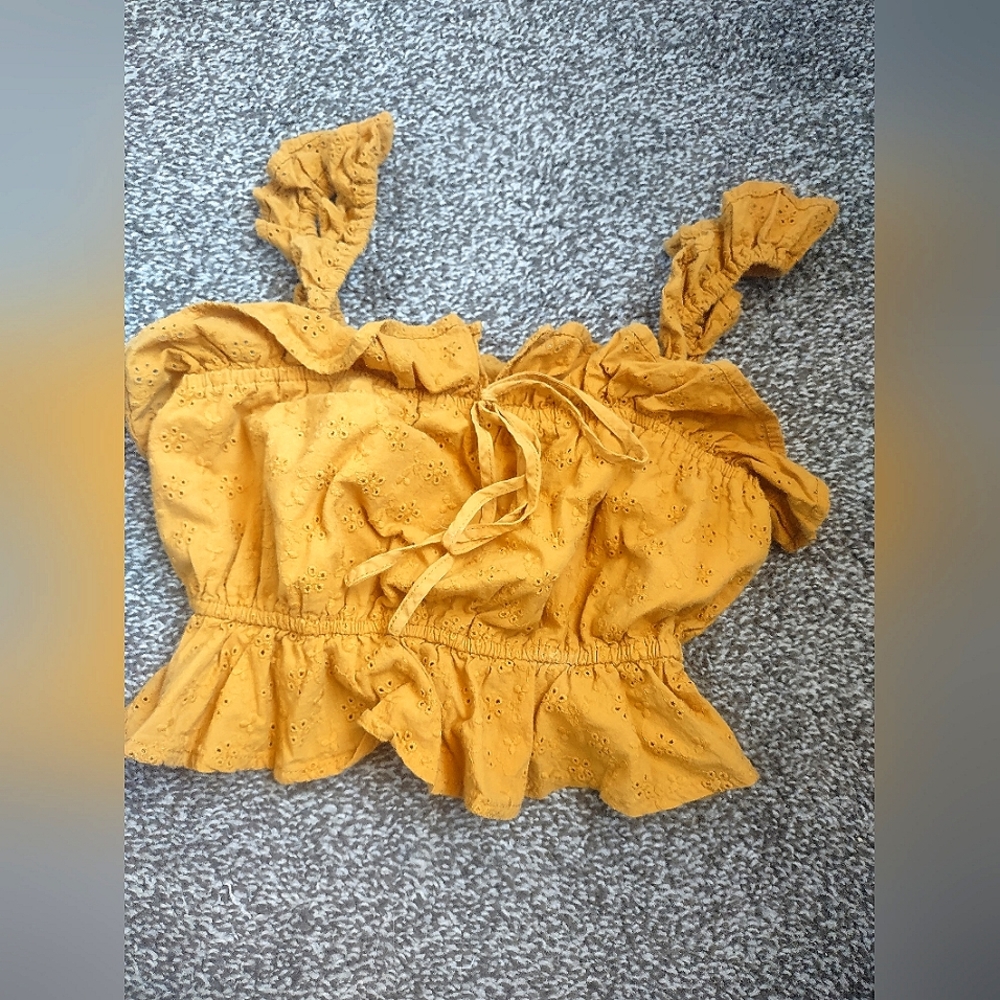 Forever 21 Yellow Crop Top
